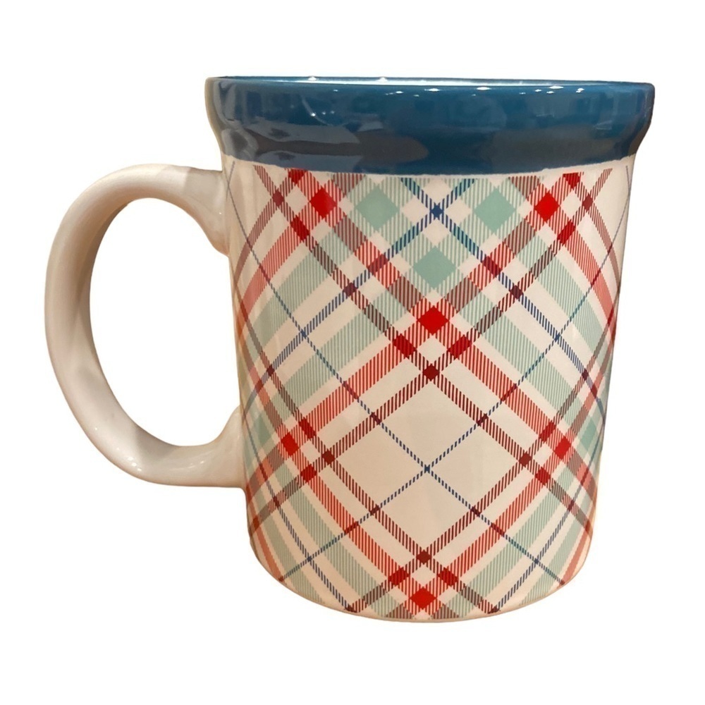 LARGE plaid snowFlake mug - Picture 2 of 4